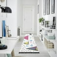 thumbnail image 4 of Yayeee Runner Rug for Bedroom 2'x6' Machine Washable Hallway Non Slip Mat, Pink Simple Shapes, 4 of 8