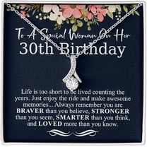 Personalized 30th Birthday Gift for Woman, Meaningful 30th Birthday Necklace for Wife from Husband, Daughter 30th Birthday Necklace With Message Card