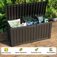 thumbnail image 5 of Outdoor Storage Deck Box, 85Gallon Capacity, PP Resin Material, Waterproof Lockable, For Patio & Garden, 5 of 5
