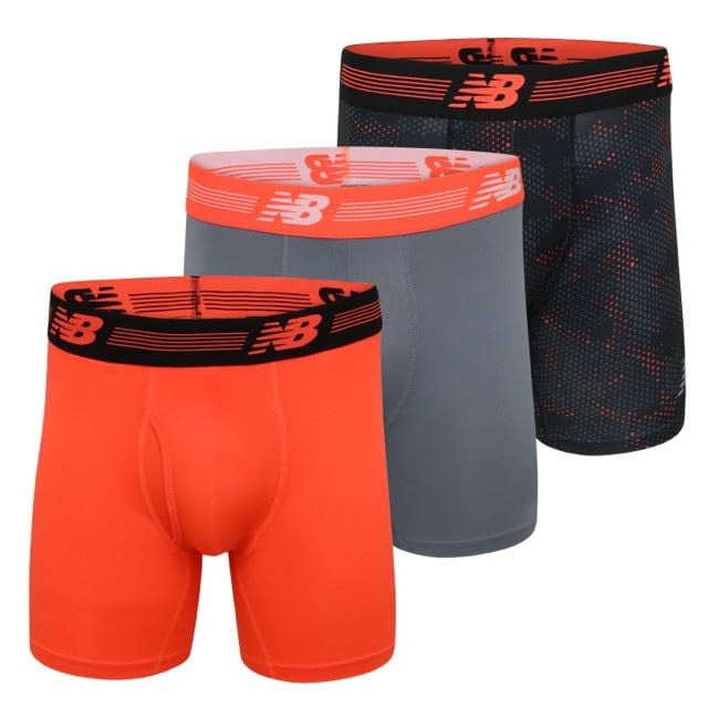 Calzoncillos Boxer New Balance 6 Premium Performance para hombre (paquete de 3)