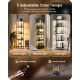 thumbnail image 2 of GOEBLESON 5-Tier Corner Floor Lamp with Shelves, Dimmable LED Bookshelf Light for Living Room, Remote & Foot Control, 3CCT Timer, Black, 2 of 7
