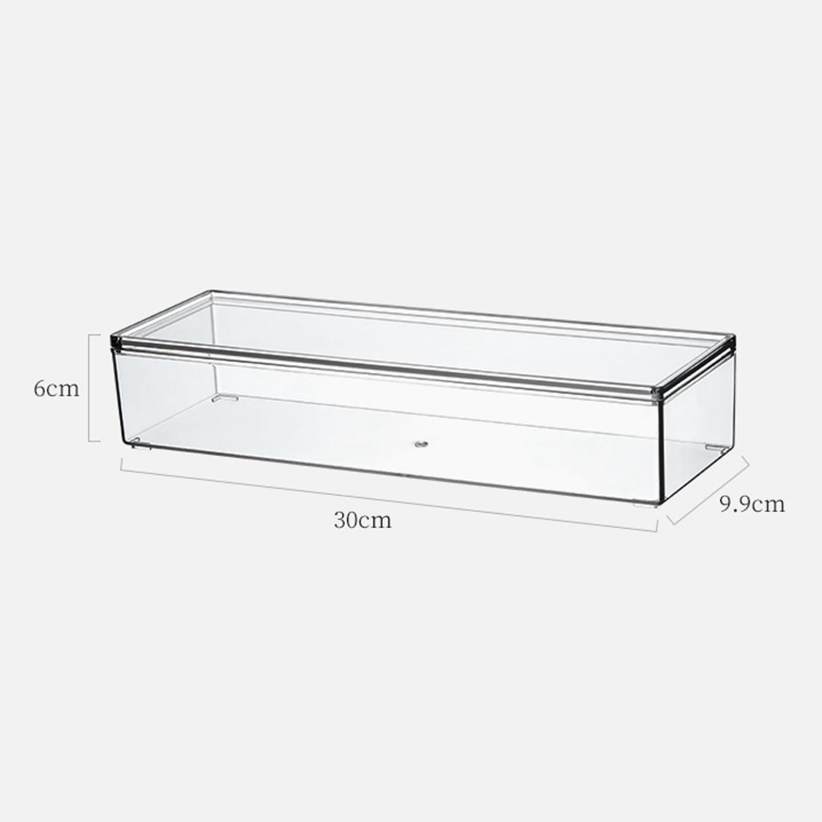 Baoblaze Fridge Organizer Food Storage Bin Clear Stackable for Forks Sundries Freezer Small