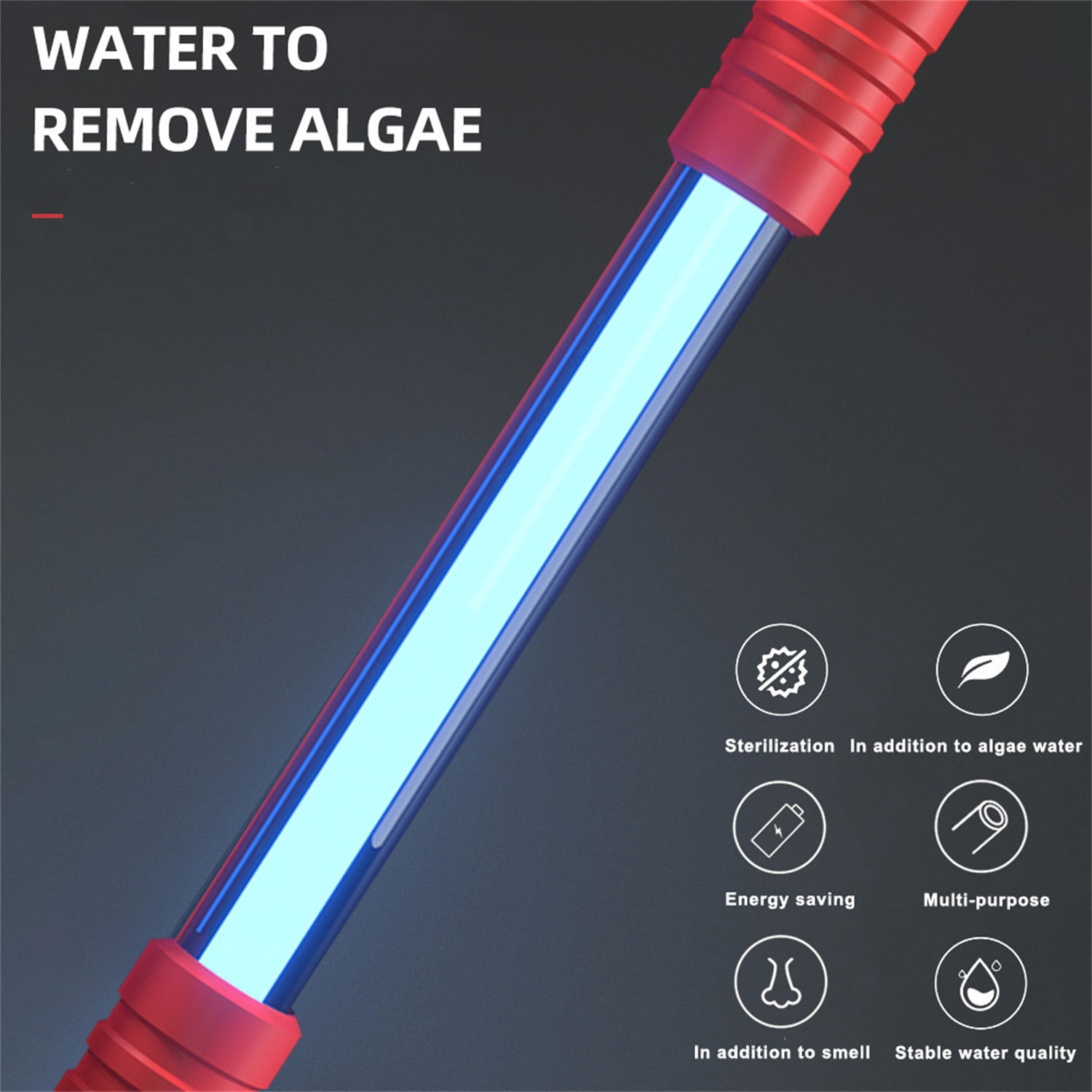 Pefilos 13W U-VC Aquarium Fish Tank Germicidal UV Light Sterilizer Pond Submersible Clean Lamp, Red Pefilos 13W U-VC Aquarium Fish Tank Germicidal UV Light Sterilizer Pond Submersible Clean Lamp, Red