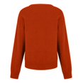 thumbnail image 6 of Only Moment Orange Oversized Sweaters for Women Crew Neck Casual Knit Long Sleeve Tops Lightweight Pullover Clothes Fall Fashion Outfits 2026 S, 6 of 9