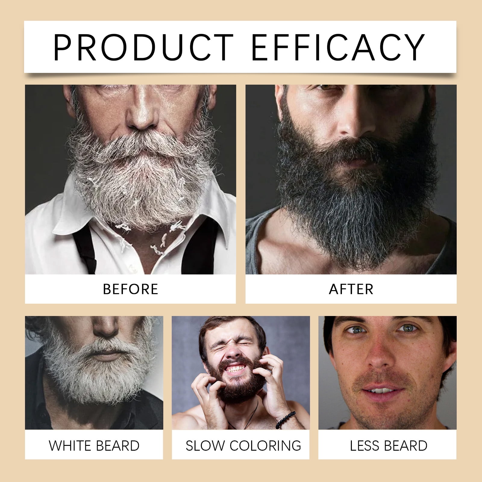 Alvantor Beard Dye Temporary Color For Beard And Eyebrows Black 0.41 Fl Oz