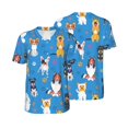 thumbnail image 6 of Rocae Cute Dogs for Breathable Men's Baseball T-Shirt Fashionable Casual Baseball Jersey, Moisture-wicking Sportswear X-Large, 6 of 9