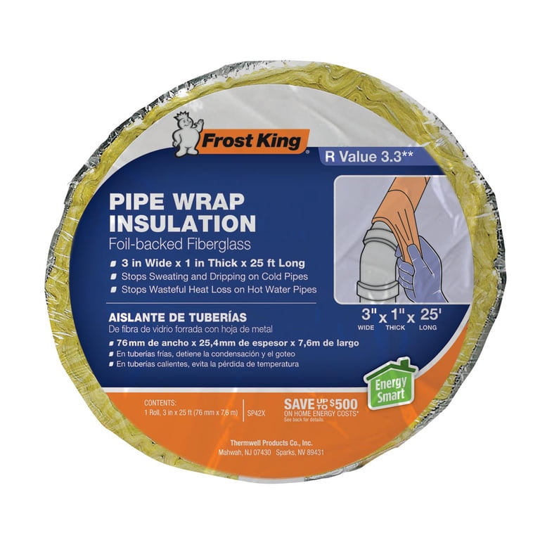 Frost King Foil-Backed Fiberglass Pipe Insulation, 2-Pack photo 4