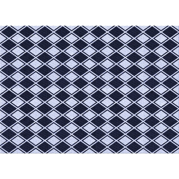 Ahgly Company Indoor Rectangle Patterned Night Blue Area Rugs, 8' x 12'