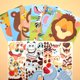 thumbnail image 1 of Libros de pegatinas para hacer caras para niños pequeños, juegos de rompecabezas nuevos, juguetes divertidos, regalo, pegatinas reutilizables de princesas de animales de dibujos animados, 1 of 5