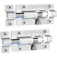 thumbnail image 1 of Inbof Paquete De 2 Cerraduras Deslizantes Cerradura De Perno De Barril Premium Cerradura De Perno De Puerta Engrosada Pestillo De Perno Deslizante Con 12 Tornillos Cerradura De Pestillo Deslizante De, 1 of 5