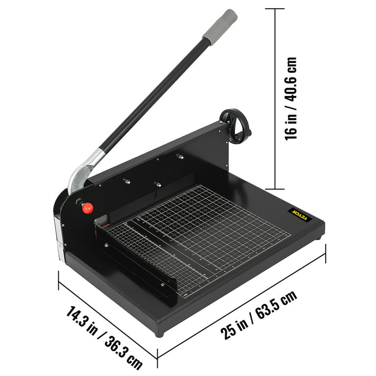 VEVOR Industrial Paper Cutter A4 Heavy Duty Paper Cutter 12 inch Paper Cutter Heavy Duty 400 Sheets Paper Guillotine with Clear Cutting Guide Grids