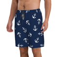 thumbnail image 2 of Bixox Men's Nautical Themed Simple Anchors printing Casual Classic Fit Short Summer Beach Shorts, 2 of 6