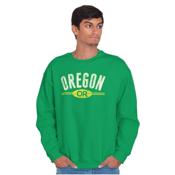 Oregon OR Distressed Student Sweatshirt for Men or Women Brisco Brands S
