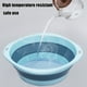 thumbnail image 4 of Lavabo plegable, cubeta para fregadero de cocina, para camping, portátil, color azul oscuro, azul claro, rosa, para barbacoa, lavandería, baño de pies, 4 of 6