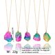 thumbnail image 5 of Collar de cadena de piedra multicolor transparente con colgante de cristal (formas y tamaños enviados al azar), 5 of 8