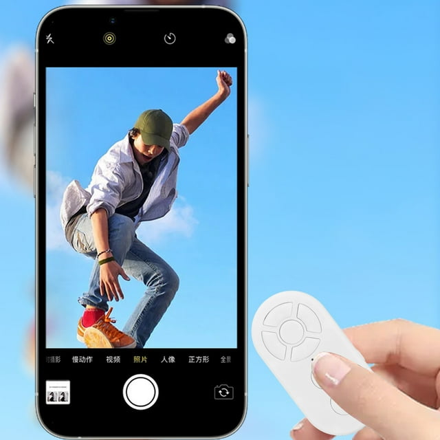 Camera Remote Shutter, Wireless Phone Remote Control Selfie Button with Type C Rechargeable, for Photos and Videos, Portable Bluetooths Remote Control TIKTok Page Turner