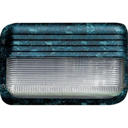 

6.38 x 10 x 3.53 in. 120 V 60 watts Incandenscent Type Powder Coated Cast Aluminum Surface Mounted Wall Fixture Light Verde Green