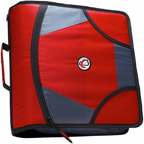 LT-... Holds 13 Inch Laptop Case-it Universal 2-Inch 3-Ring Zipper Binder Red 