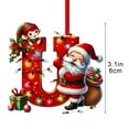 thumbnail image 2 of Colgante acrílico para árbol de Navidad | Adorno con inicial de 26 letras para decoración navideña | Regalo familiar personalizado para fiestas navideñas | Decoración para el árbol del hogar, 2 of 5