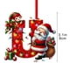 thumbnail image 2 of Adornos navideños, adornos navideños, regalos navideños, árbol de Navidad acrílico 2D, colgante de 26 letras, regalo decorativo, colgantes para fiestas navideñas familiares, objetos colgantes, 2 of 5