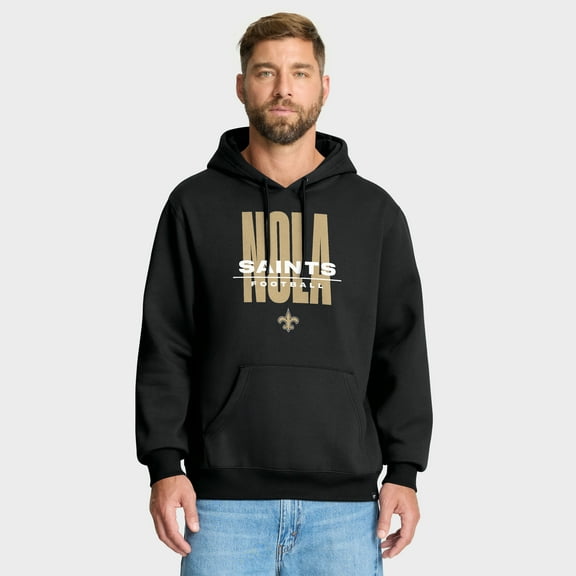 Men's Fanatics Black New Orleans Saints Right Tackle Legacy Pullover Hoodie