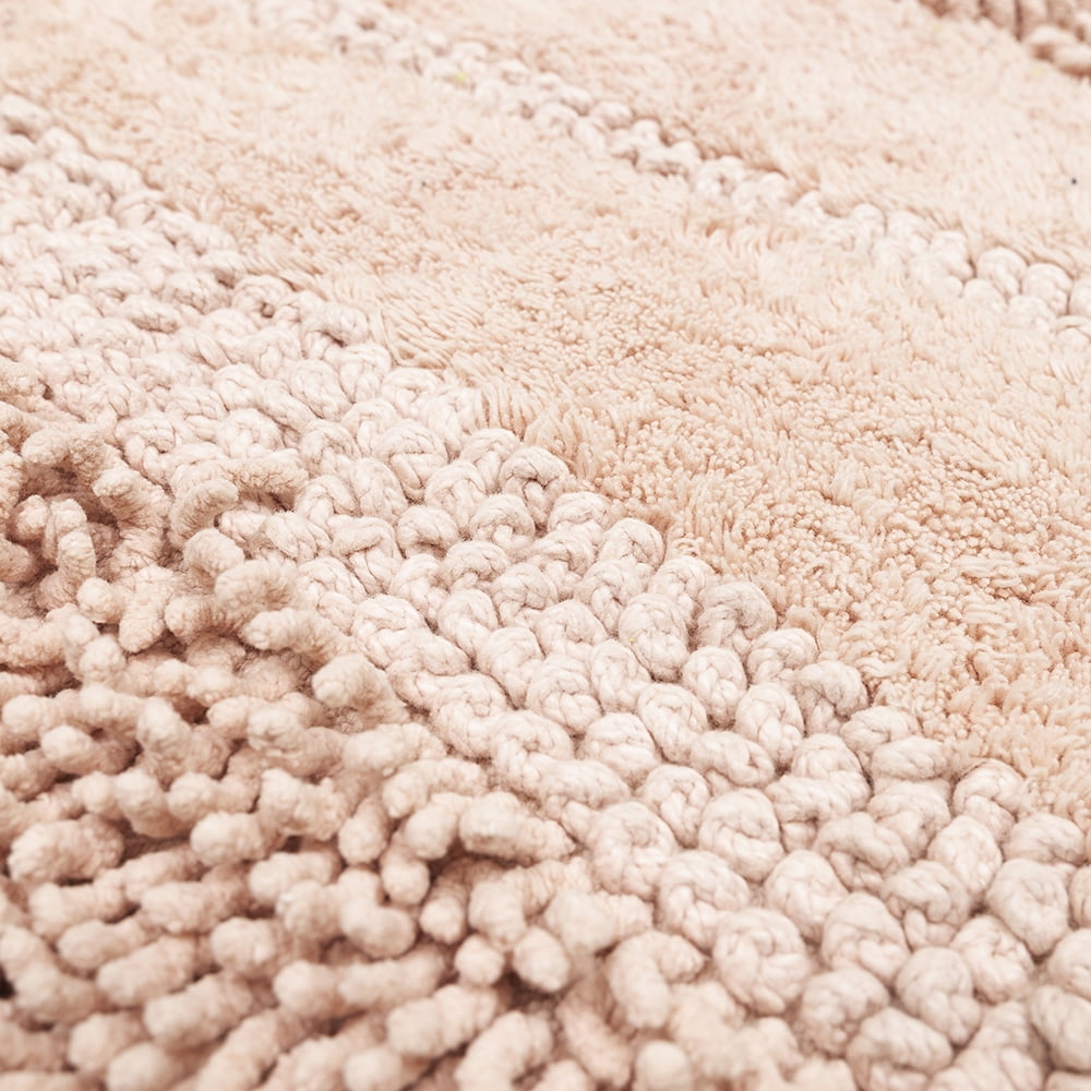 Mohawk Home Plush Cotton Fade/Stain Resistant Non-slip Machine Washable Bath Mat, Blush, 2' x 5'