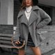 thumbnail image 2 of Chaqueta de abrigo de imitación cálida de moda para mujer Ropa de abrigo de manga larga sólida de invierno Fridja  BV0+1980, 2 of 7
