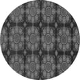 thumbnail image 1 of Ahgly Company Indoor Round Abstract Gray Modern Area Rugs, 7' Round, 1 of 4