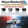 thumbnail image 2 of 2023 Porsche Taycan Beam Wiper Blades Wipers w/2yr Warranty (Set of 3) w/Rear Wiper (WiperBladesUSA), 2 of 5
