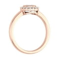 thumbnail image 2 of 1/4 Carat Prong Set Diamond Halo Ring Band in 14K Rose Gold (Ring Size 5.25) (SI1-SI2 Clarity), 2 of 4