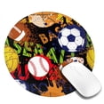 thumbnail image 2 of Disketp Balls Small Mouse Pad 7.9x7.9 Inches,Washable Round Mousepad For Office Laptop Computer,Non-Slip Rubber Base Mouse Pads For Wireless Mouse, 2 of 9
