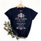 thumbnail image 4 of Mujeres Manga Corta de Verano Tops Pascua Impresa Cuello Redondo, Blusa de Moda Casual para la Primavera, 4 of 5