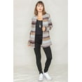 thumbnail image 3 of Eloges Women's Multi Color Stripe Elbow Patch Open Cardigan, 3 of 8