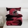 thumbnail image 7 of Erosebridal Football Soccer Bedding Twin Comforter Set, Sports Theme Down Comforter , Atlanta, Black Pink, Reversible 2pcs, Breathable, 7 of 7