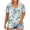 Green A, variant on Summer Shirts for Women Vintage Printed V-Neck Short Sleeve Blouses Fashion Casual Plus Size Womens Tops
