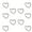 Silver 2, variant on 10Pcs Punk Heart Star Helix Cartilage Tragus Daith Nose Piercing Studs Earrings