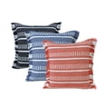 thumbnail image 5 of Ox Bay Bailey 20" x 20" Navy/White Striped Indoor/Outdoor Adult Decorative Throw Pillow Cover, 5 of 13