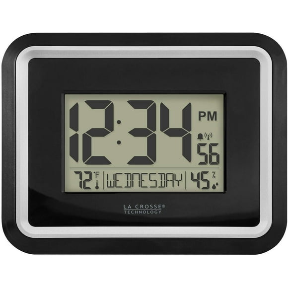 ERDS-BBB84022 Atomic Digital Wall Clock with in Temp & Humidity