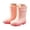 Pink, variant on Lightweight Kids Rain Boots For Outdoor Proof Boots For Girls Easy On Rain Shoes For Playful Weather Sole Comfortable Fit