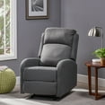 thumbnail image 2 of GDF Studio Amallie Contemporary Fabric Rocking Recliner, Dark Gray, 2 of 8