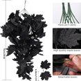 thumbnail image 2 of Halloween Thanksgiving Decorations Artificial Black Rose Leaves Rattan 68.9inch Hanging Rose Leaves Garland Arrangement Thanksgiving Pumpkin Rattan for Outdoor Home Wall Decorations, 2 of 2