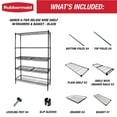 thumbnail image 6 of Rubbermaid 5-Tier Deluxe Heavy Duty Black Wire Shelving Unit with Drawers & Basket, 1520lb Capacity, 6 of 11