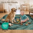thumbnail image 4 of ODIKA 8'x10' Ultra-Soft Area Rug, Turquoise Teal Orange Inspired Concentric Flowing Motifs Beige None Washable, Bare feet friendly, Silk-Touch for Bedroom, Under Sectional, 4 of 7