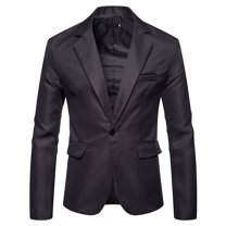 SWSMCLT Men's Blazer Jacket Casual Winter Fall Blazer Long Sleeve Office Button Slimming One Button Sport Coat Dark Grey Small