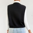 thumbnail image 5 of Tnhcen Women's Sleeveless Knit Vest V-Neck Button Waistcoat Layering Piece Polyester Vest Top Casual Sleeveless Cardigan Autumn Layering Vest S-L, 5 of 9