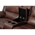 thumbnail image 4 of Ellesophas 6-Seat PU Leather Reclining Sectional Sofa Set with Footrest, Wide Padded Armrests, Removable Backrest, Perfect for Living Room & Home Theater, Brown, 4 of 9