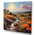 thumbnail image 2 of Designart "Farm Summer Fauvist landscape II" Countryside Canvas Art Print, 2 of 5