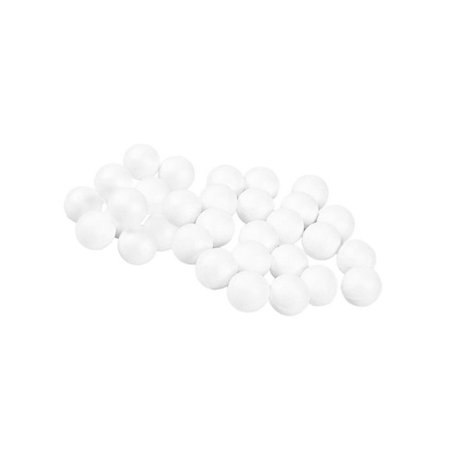 Relayinert Craft White Foam Ball Smooth DIY for Crafting Wedding Flower Arrangement 30pcs 30mm