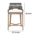thumbnail image 5 of Interwoven Rope Counter Stool with Stretcher and Cross Support, Dark Gray- Saltoro Sherpi, 5 of 5