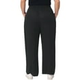 thumbnail image 4 of DARING DIVA Women's Plus Palazzo Stretchy High Waisted Wide Leg Pants 1X Black, 4 of 6